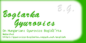 boglarka gyurovics business card